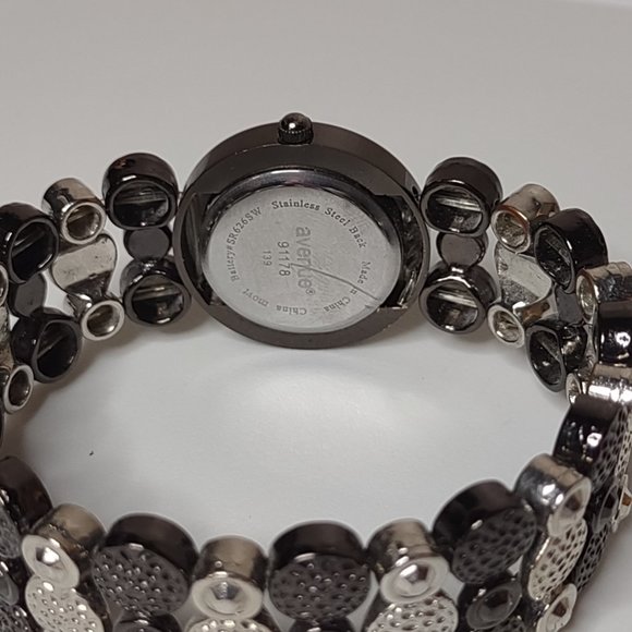 Black And Silver Tone Stretch Watch - Picture 5 of 13